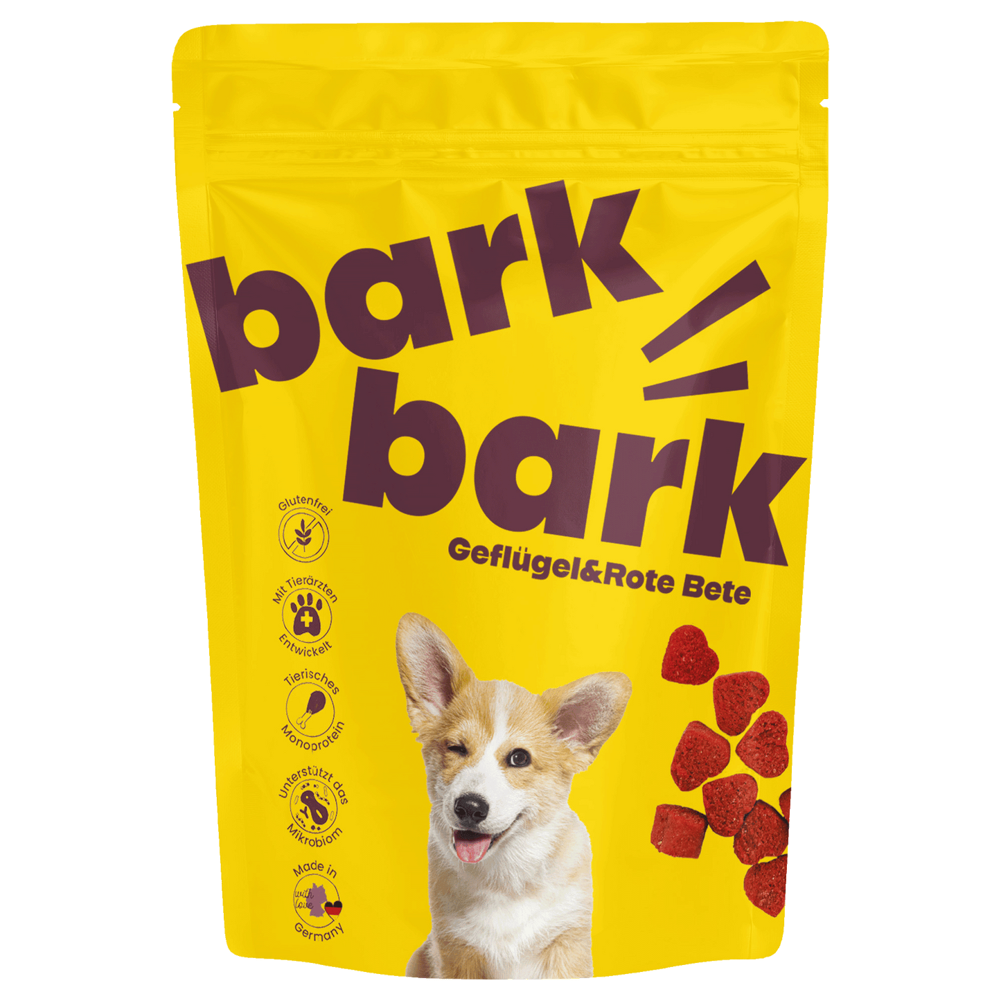 Bark Bark - Geflügel & Rote Bete - 150g Premium Hunde Leckerlis