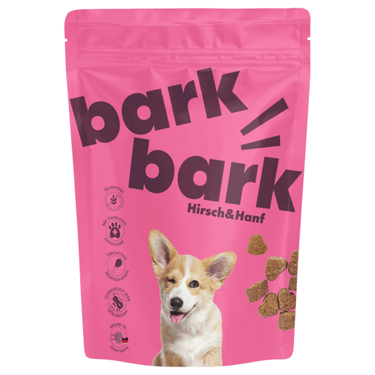 Bark Bark - Hirsch & Hanf - 150g Premium Hunde Leckerlis